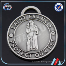 Saint francis runde wunderbare medaille anhänger